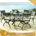 outdoor casting bronze party tables and chairs on the beach